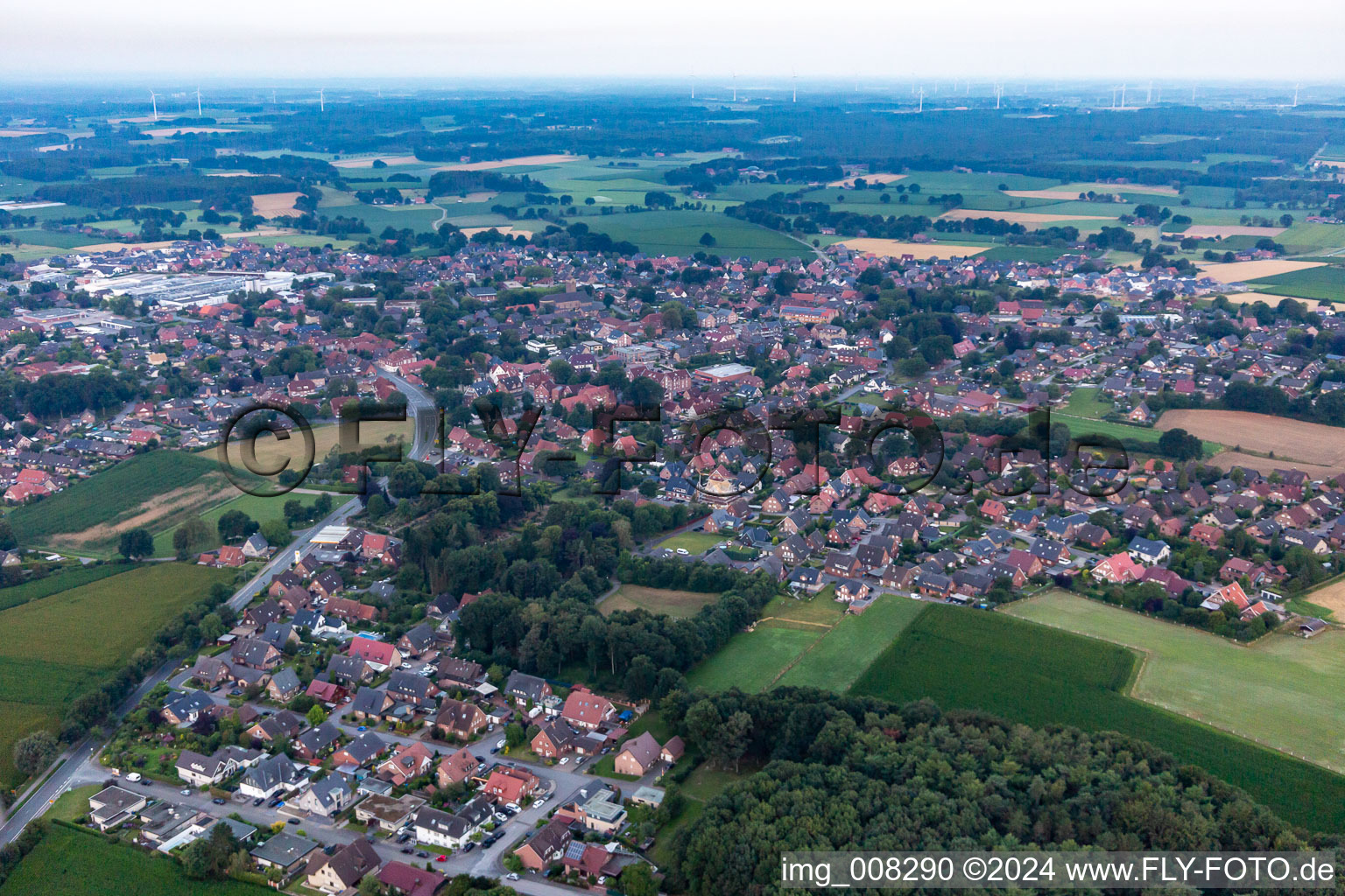 Vue aérienne de Groß Reken dans le département Rhénanie du Nord-Westphalie, Allemagne