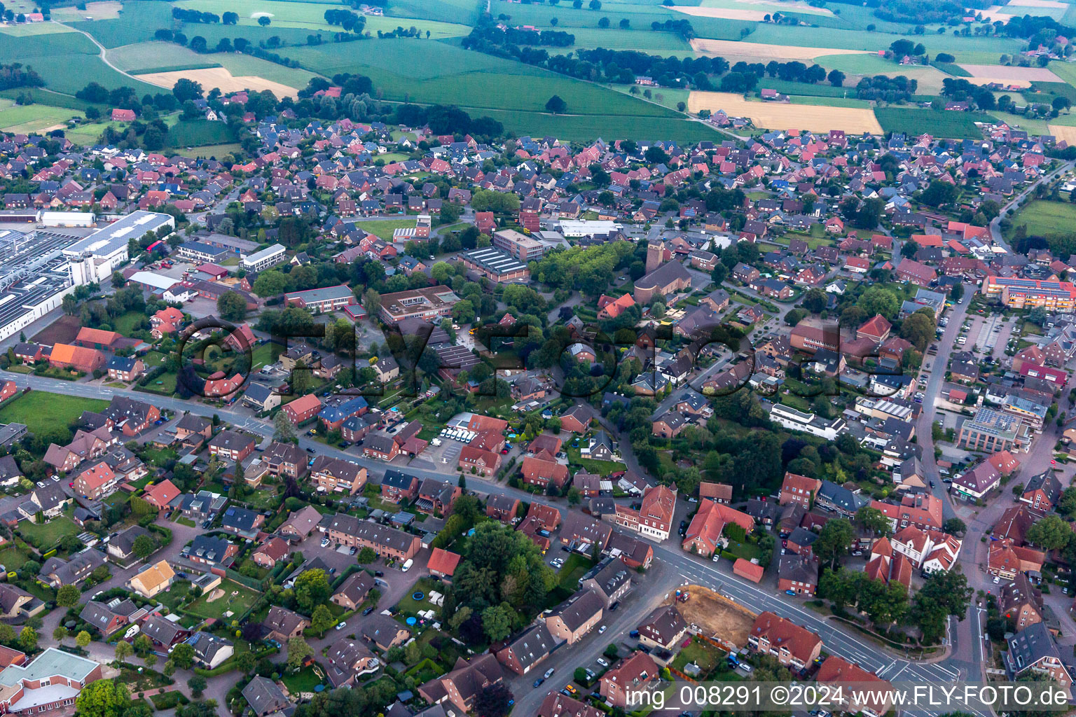 Vue aérienne de Groß Reken dans le département Rhénanie du Nord-Westphalie, Allemagne