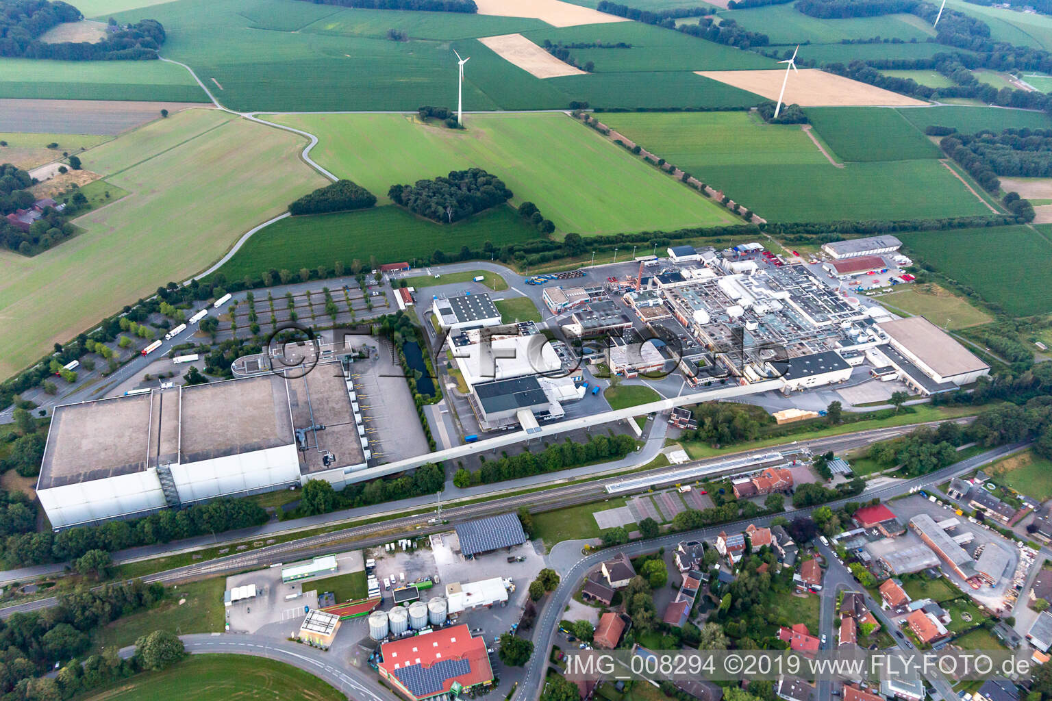 Vue aérienne de Iglou à Reken dans le département Rhénanie du Nord-Westphalie, Allemagne