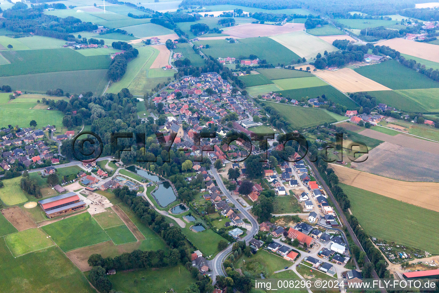 Vue oblique de Klein Reken dans le département Rhénanie du Nord-Westphalie, Allemagne