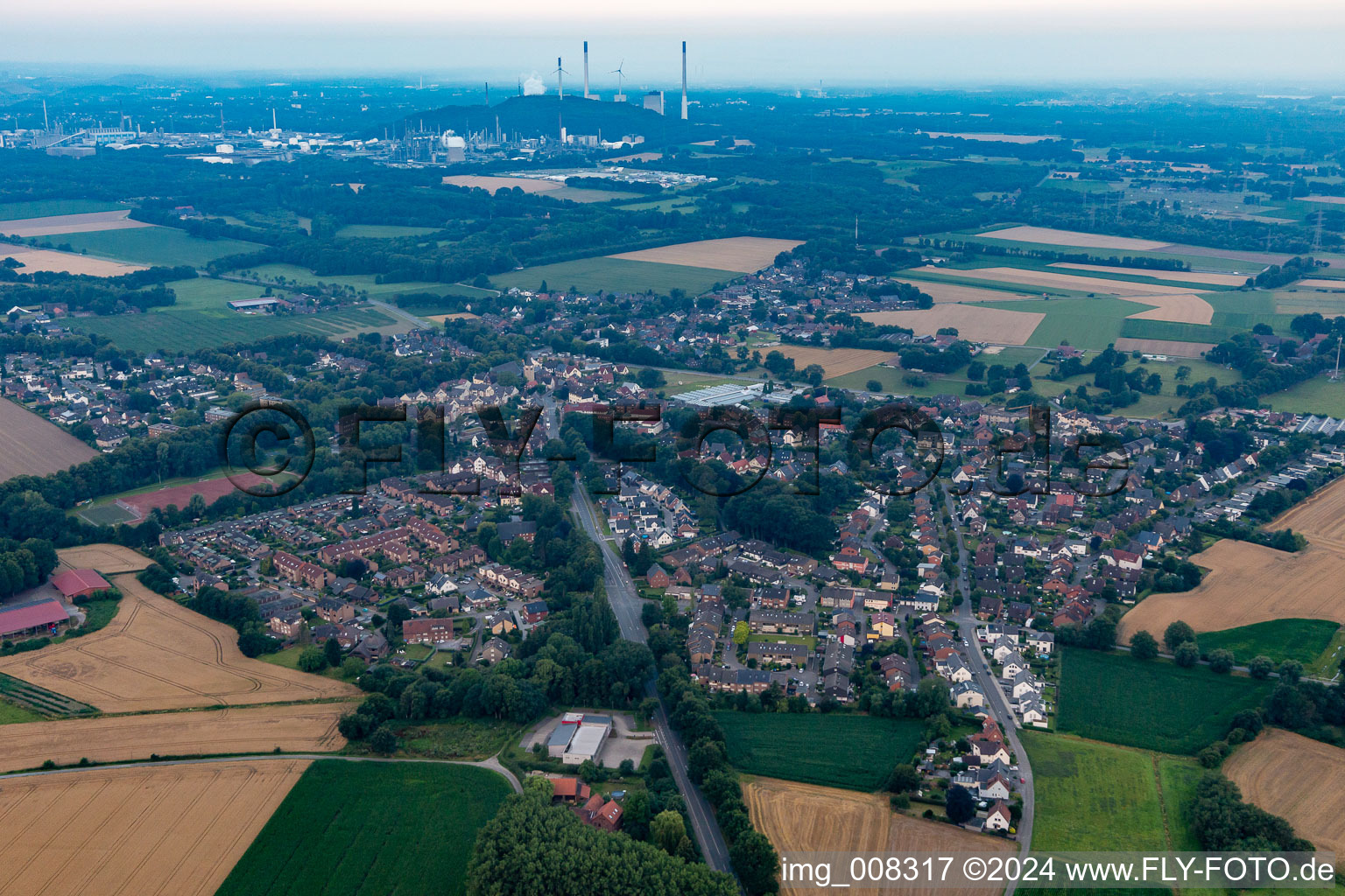 Vue aérienne de Polsum dans le département Rhénanie du Nord-Westphalie, Allemagne