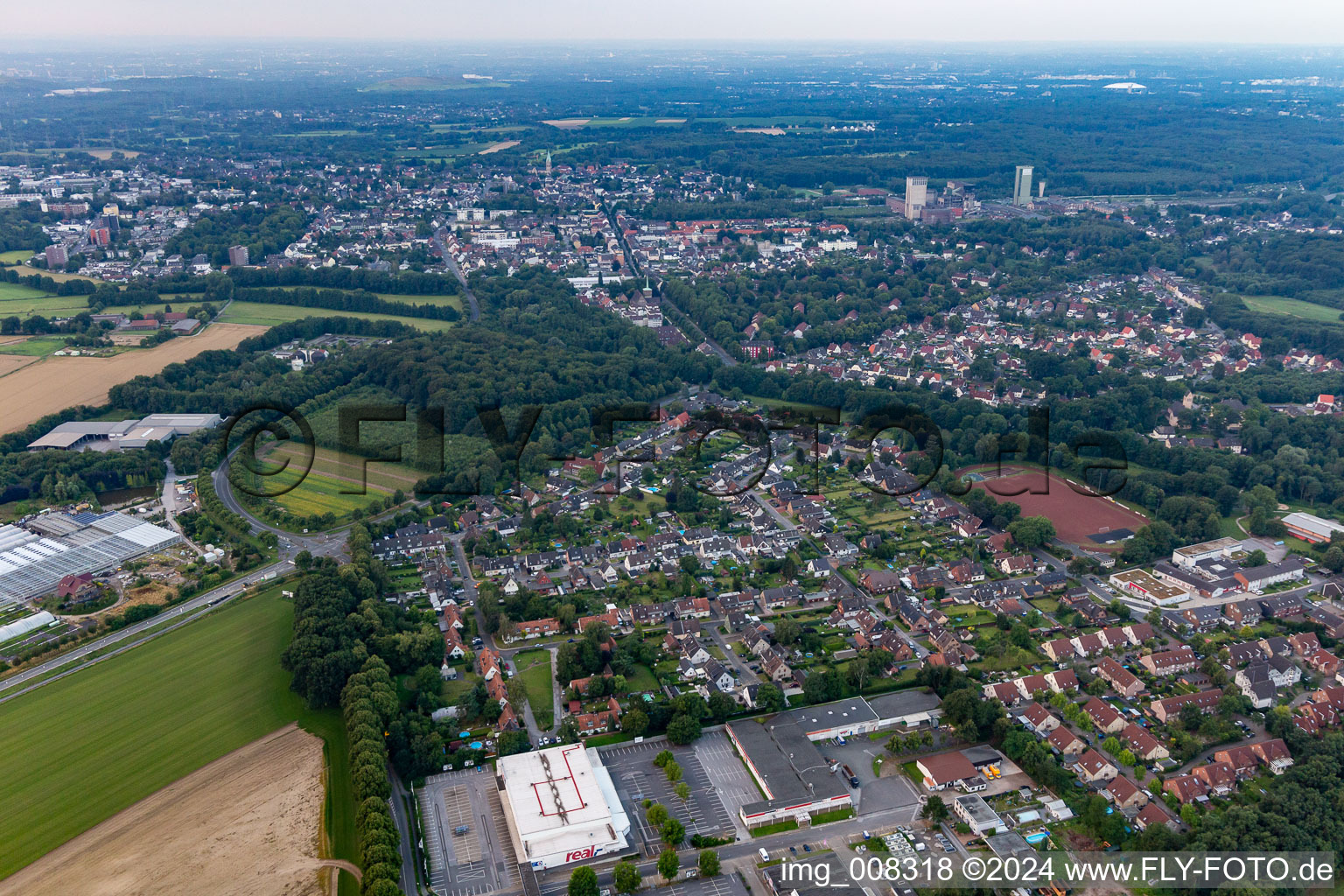 Vue aérienne de Bertlich dans le département Rhénanie du Nord-Westphalie, Allemagne