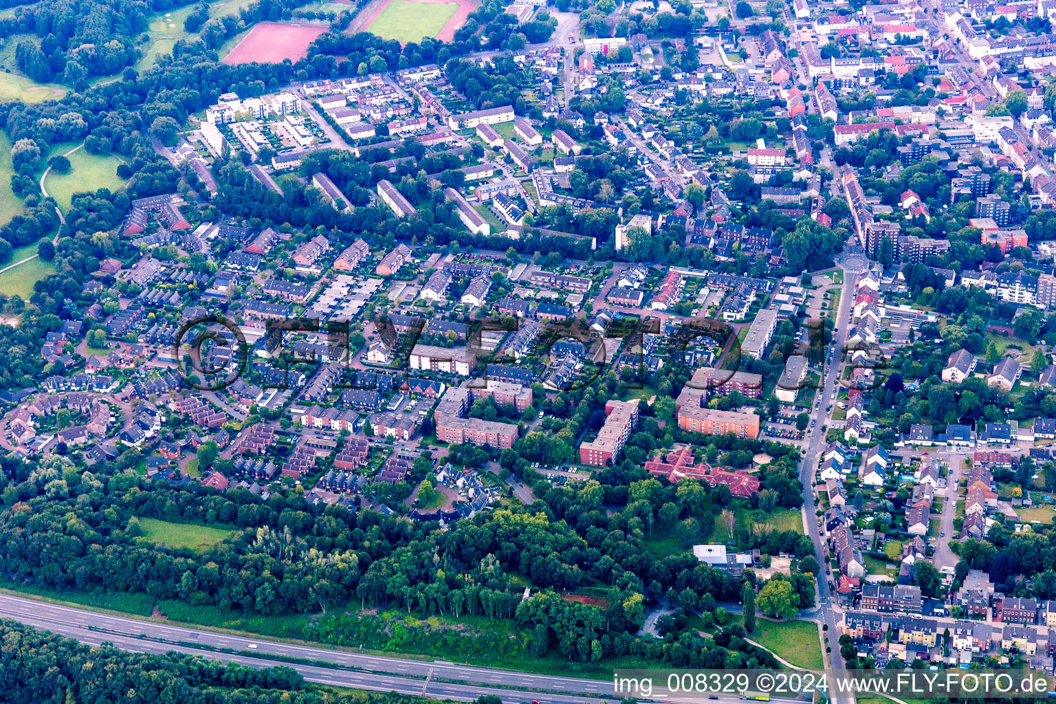 Vue aérienne de Quartier Erle in Gelsenkirchen dans le département Rhénanie du Nord-Westphalie, Allemagne