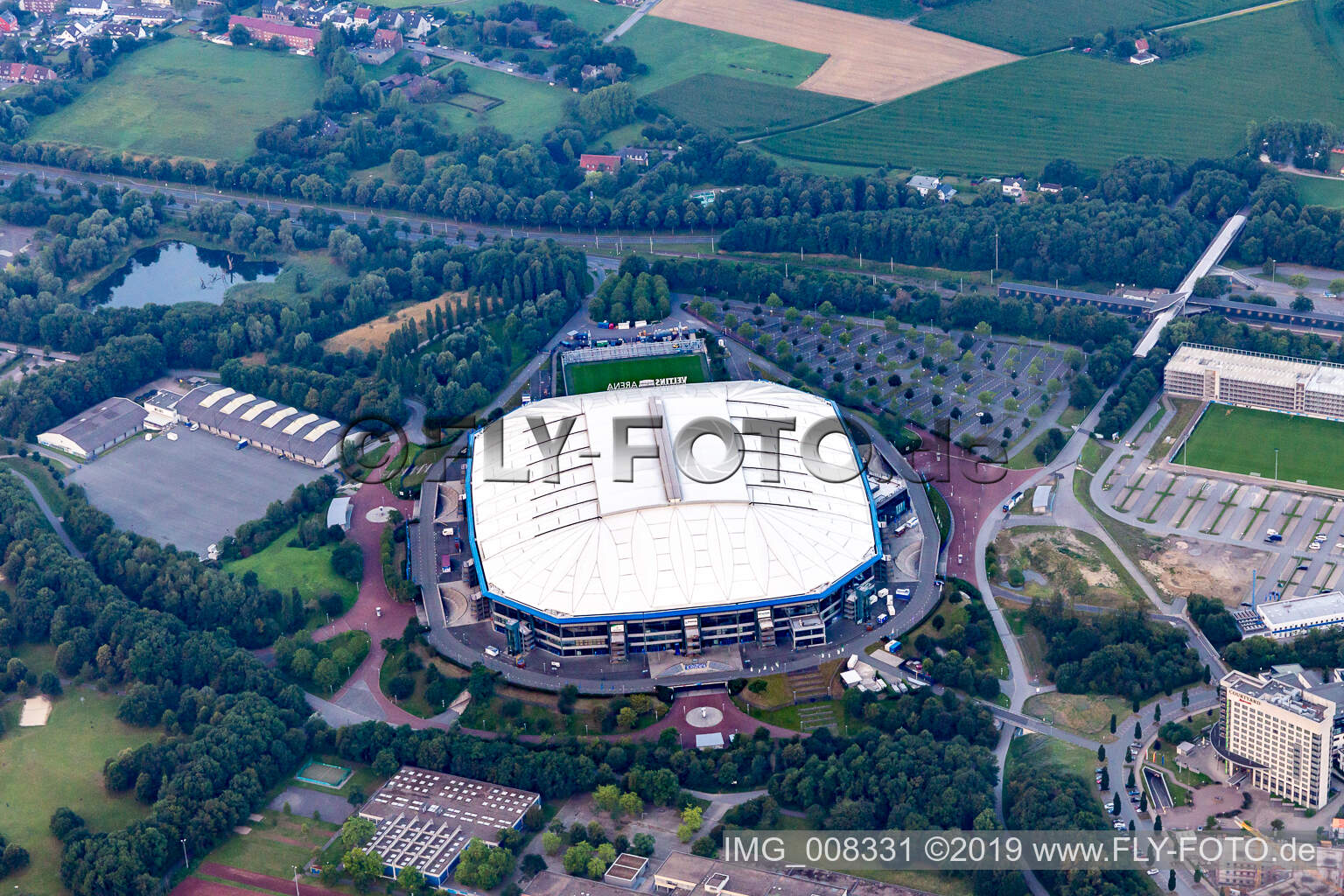 Vue aérienne de Arènes de la Valteline à Gelsenkirchen dans le département Rhénanie du Nord-Westphalie, Allemagne