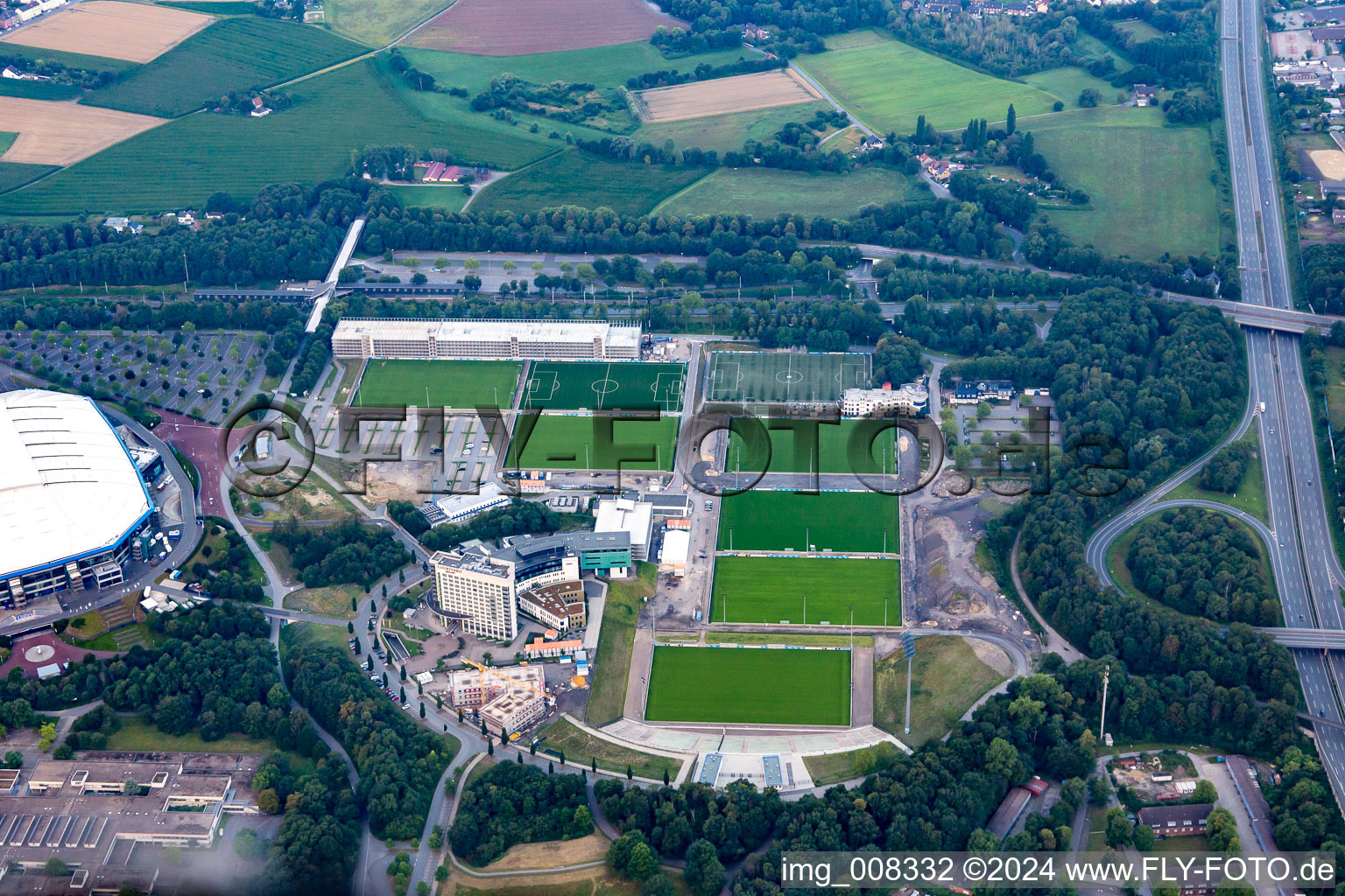 Vue aérienne de Arènes de la Valteline à le quartier Erle in Gelsenkirchen dans le département Rhénanie du Nord-Westphalie, Allemagne