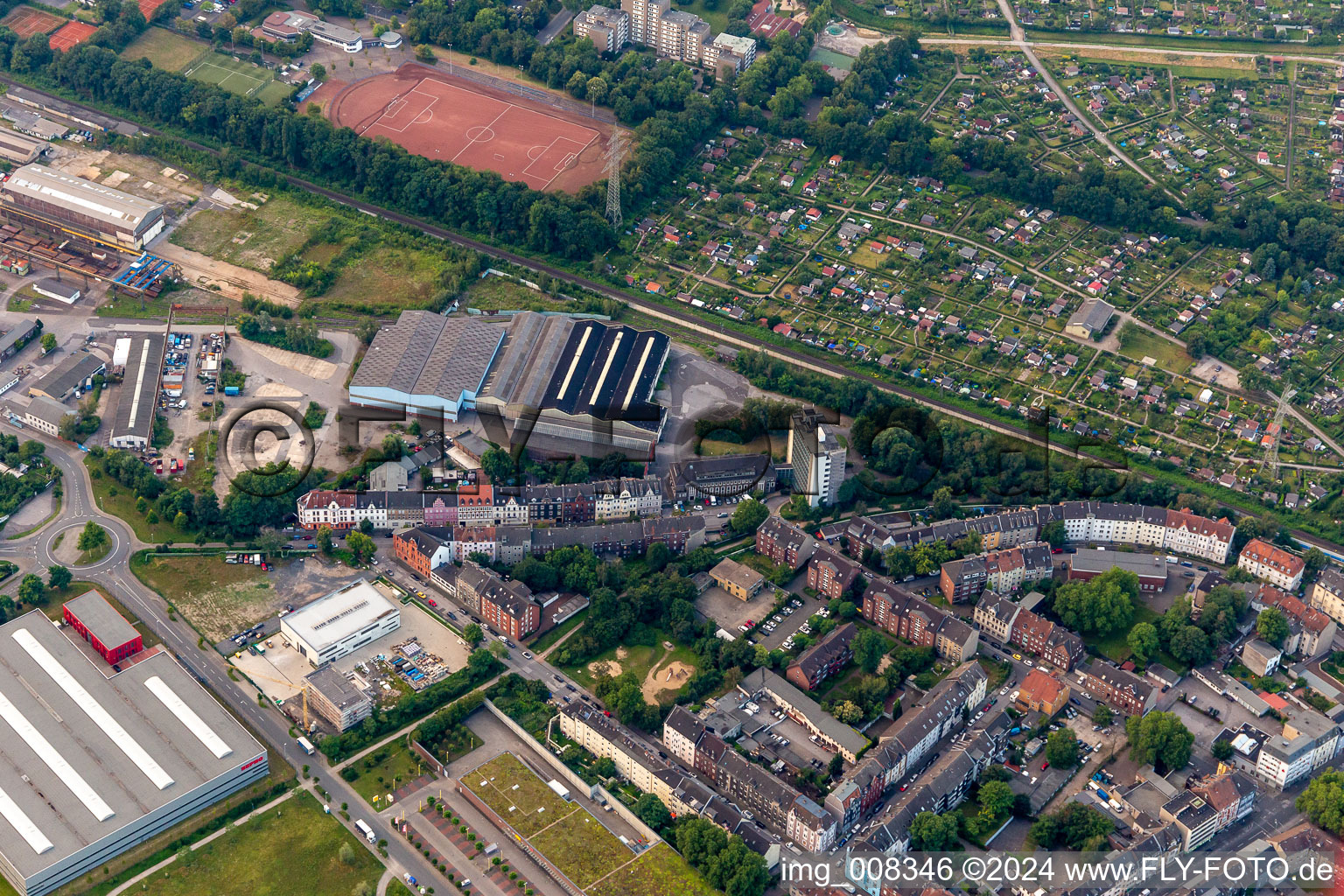 Terrain de l'usine Ehmer+Sonntag entre Ahlmannshof et l'association des jardins familiaux d'Emschertal à le quartier Bismarck in Gelsenkirchen dans le département Rhénanie du Nord-Westphalie, Allemagne