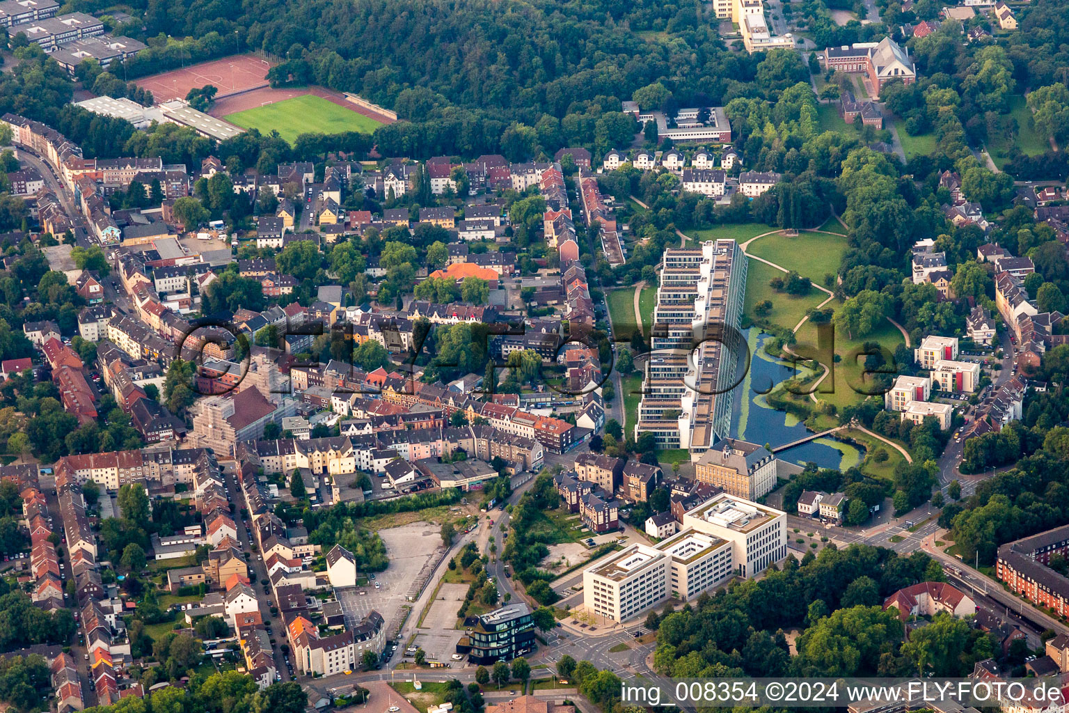 Vue aérienne de Parc scientifique à le quartier Ückendorf in Gelsenkirchen dans le département Rhénanie du Nord-Westphalie, Allemagne