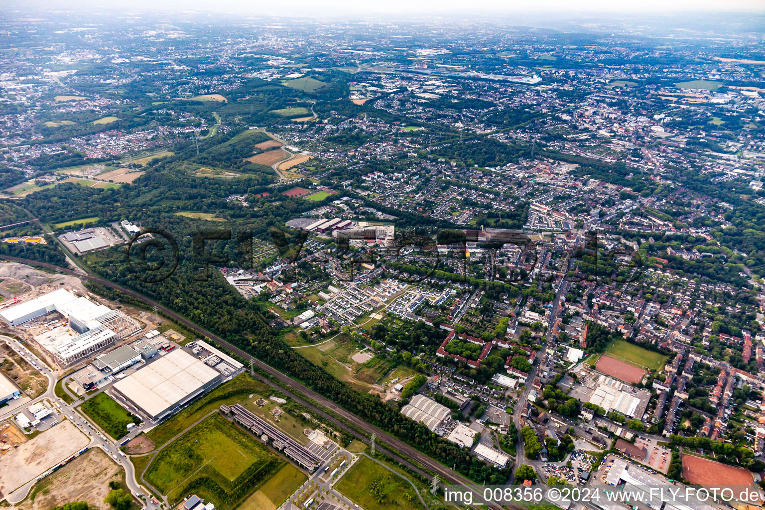 Vue aérienne de Terrain d'Alma à le quartier Ückendorf in Gelsenkirchen dans le département Rhénanie du Nord-Westphalie, Allemagne