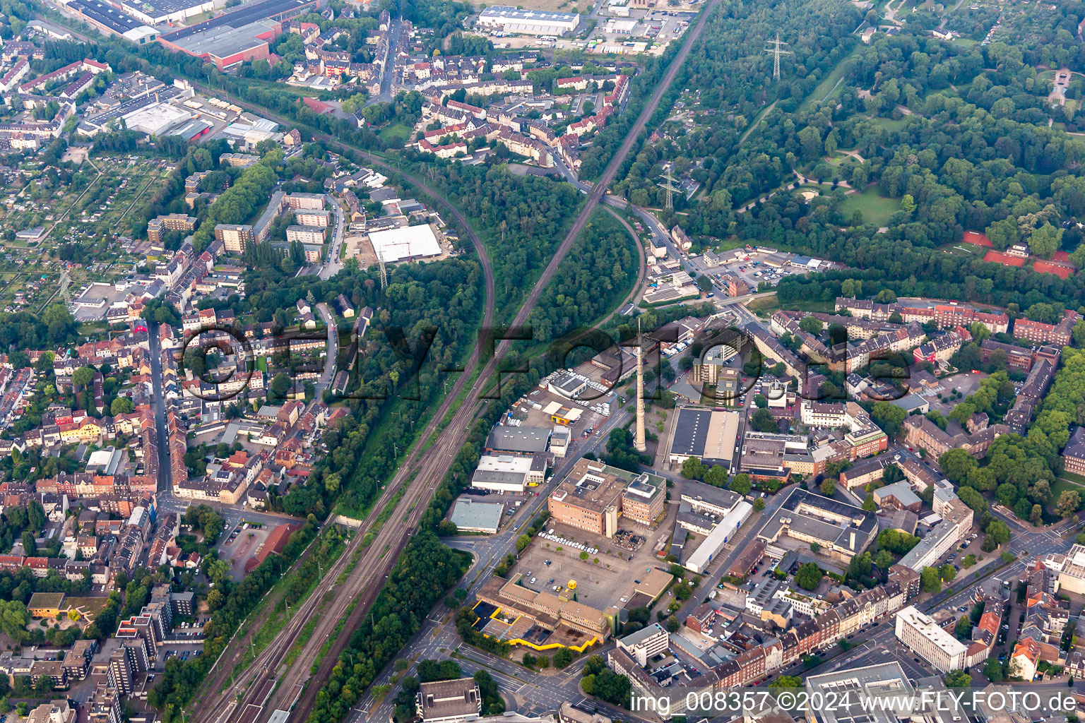 Vue aérienne de Quartier Gelsenkirchen-Bulmke-Hüllen in Gelsenkirchen dans le département Rhénanie du Nord-Westphalie, Allemagne