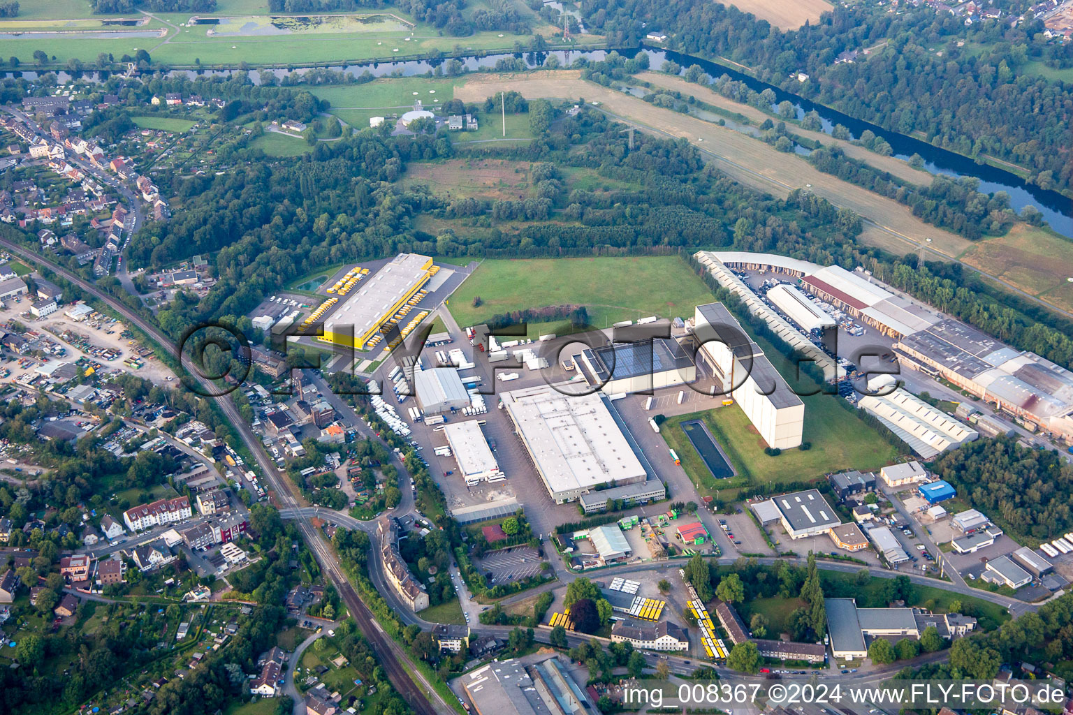 Vue aérienne de Services logistiques Essen GmbH en Horst à le quartier Horst in Essen dans le département Rhénanie du Nord-Westphalie, Allemagne