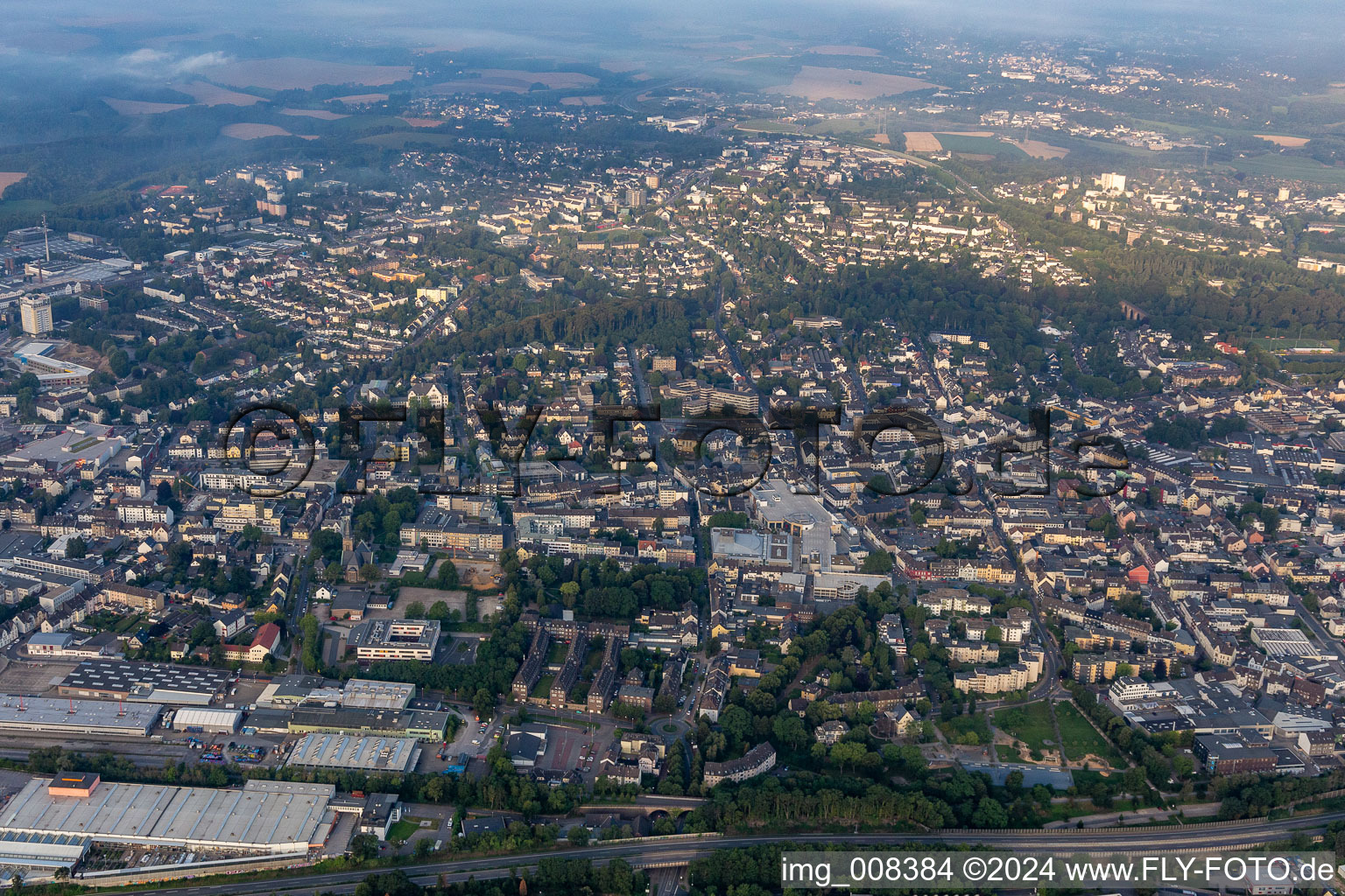 Vue aérienne de Velbert dans le département Rhénanie du Nord-Westphalie, Allemagne