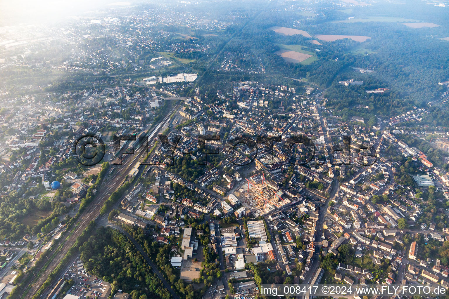 Vue aérienne de Solingen dans le département Rhénanie du Nord-Westphalie, Allemagne