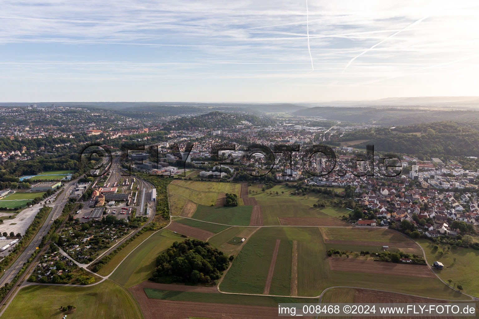 Vue aérienne de Quartier Derendingen-Zentrum in Tübingen dans le département Bade-Wurtemberg, Allemagne