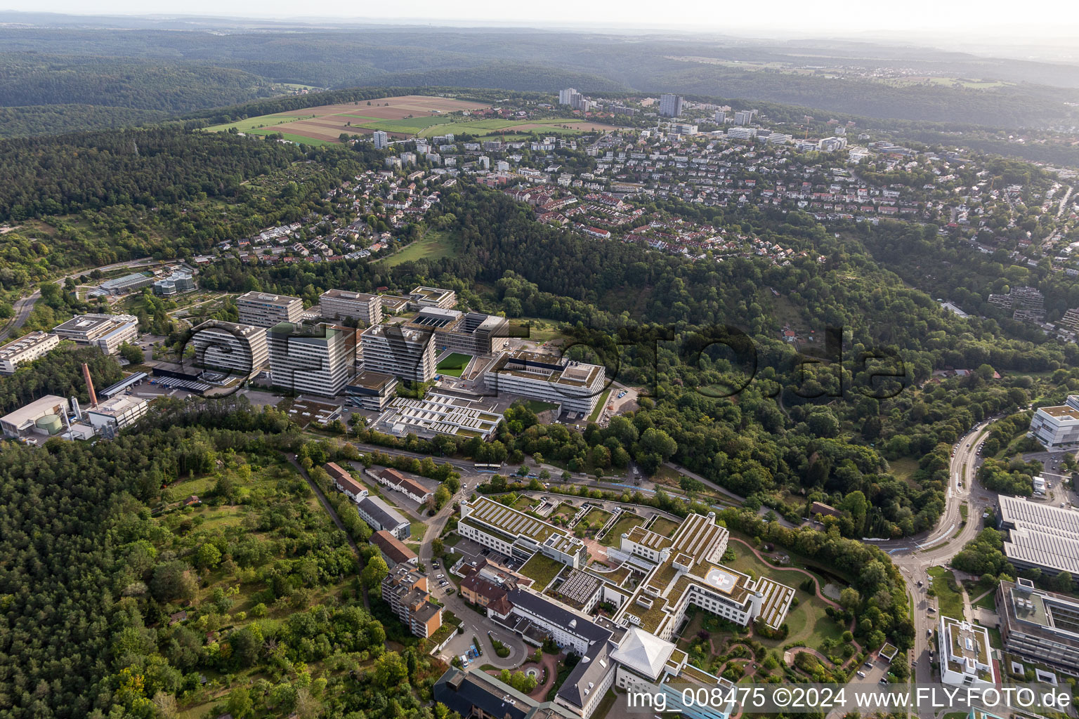 Vue aérienne de Université Tübingen à le quartier Universität in Tübingen dans le département Bade-Wurtemberg, Allemagne