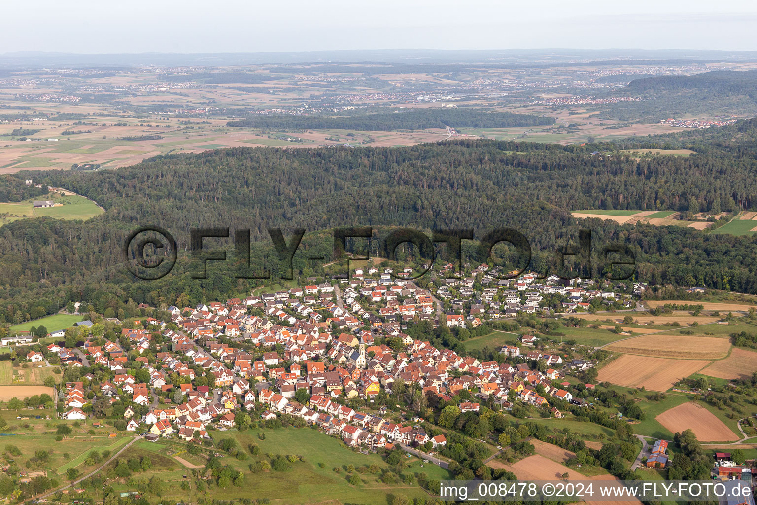 Vue aérienne de Hagelloch dans le département Bade-Wurtemberg, Allemagne