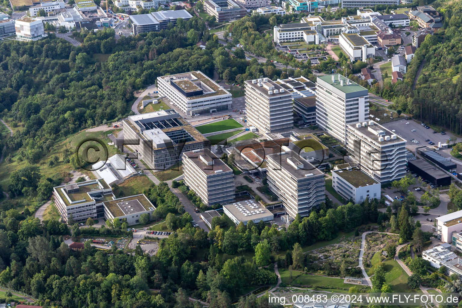 Photographie aérienne de Université Tübingen à Tübingen dans le département Bade-Wurtemberg, Allemagne