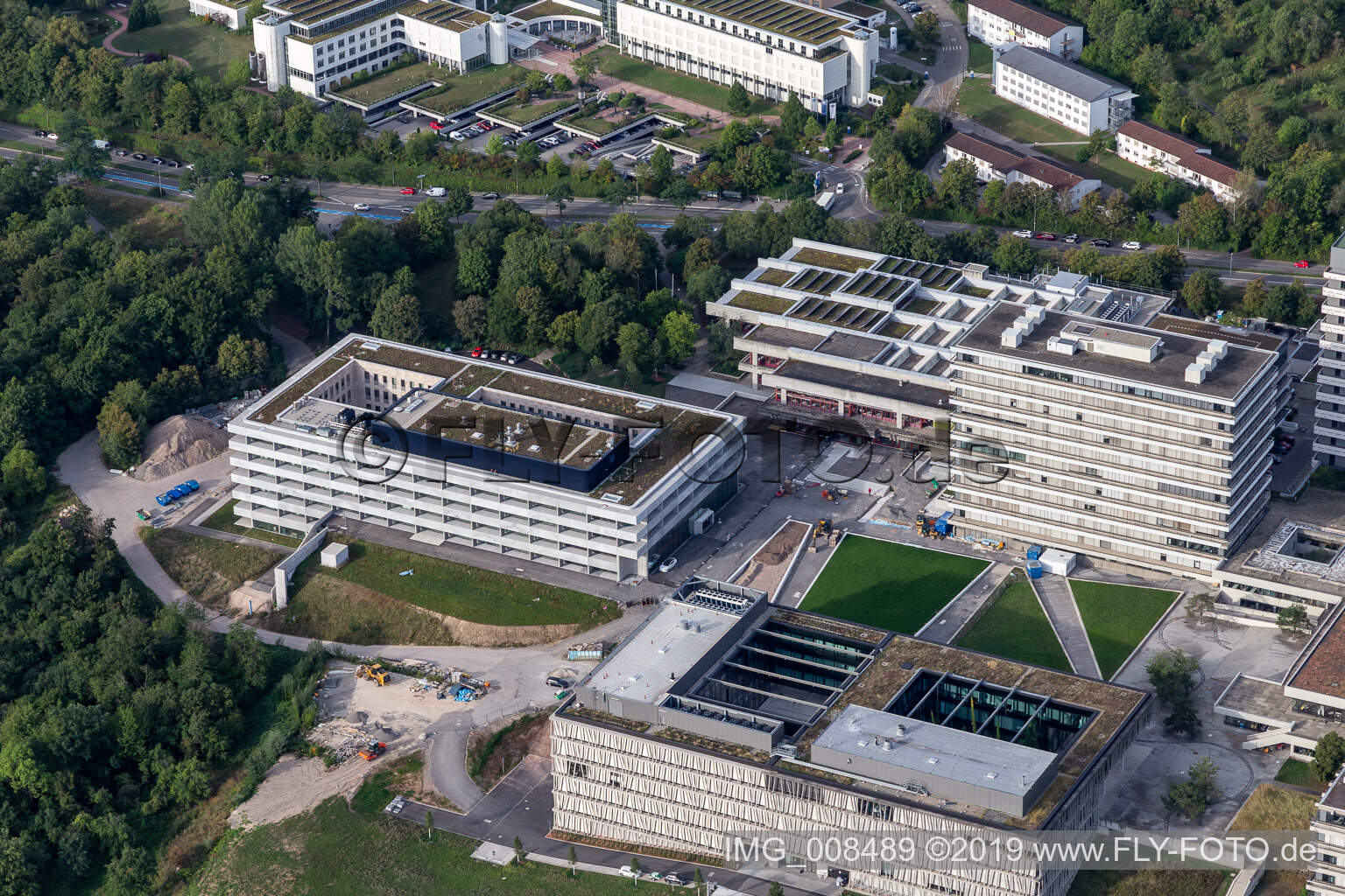 Université Tübingen à Tübingen dans le département Bade-Wurtemberg, Allemagne vue d'en haut