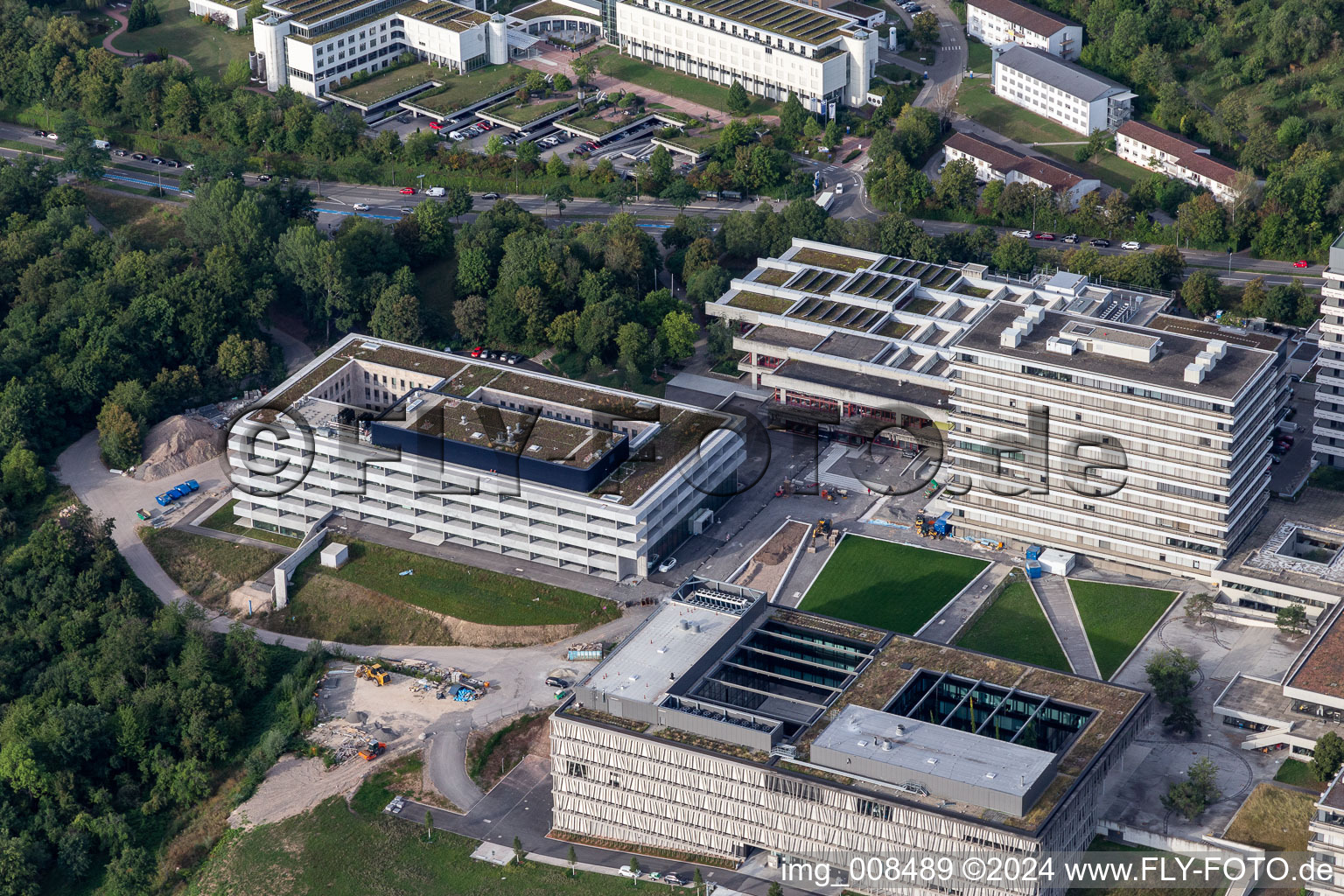 Université Tübingen à Tübingen dans le département Bade-Wurtemberg, Allemagne vue d'en haut