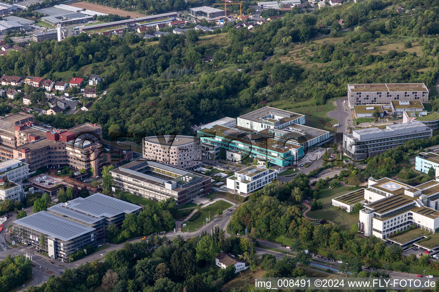 Vue aérienne de Terrain de la clinique de l'hôpital universitaire de médecine du Schnarrenberg à Tübingen dans le département Bade-Wurtemberg, Allemagne