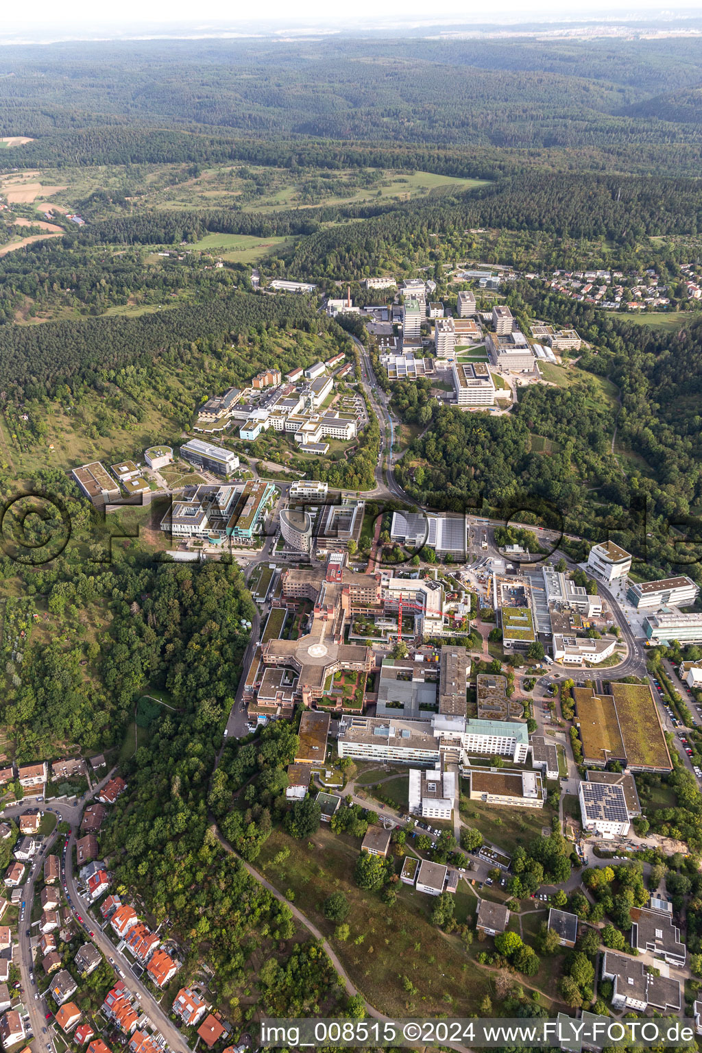 Photographie aérienne de Aperçu général des terrains cliniques de l'hôpital universitaire de médecine du Schnarrenberg à Tübingen dans le département Bade-Wurtemberg, Allemagne