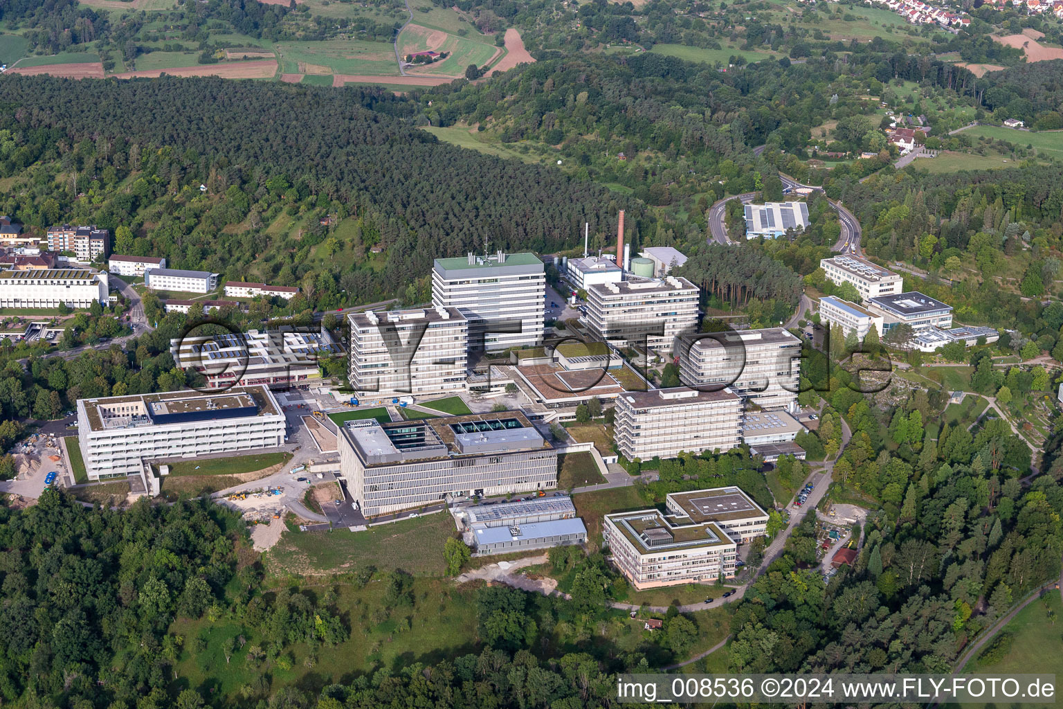 Vue d'oiseau de Université Tübingen à Tübingen dans le département Bade-Wurtemberg, Allemagne