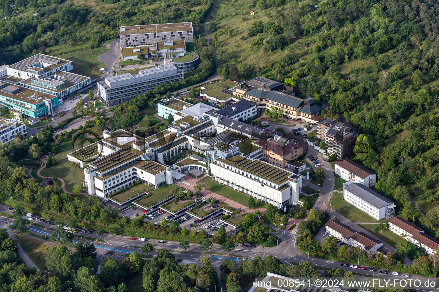 Clinique d'accidents BG Tübingen à Tübingen dans le département Bade-Wurtemberg, Allemagne hors des airs