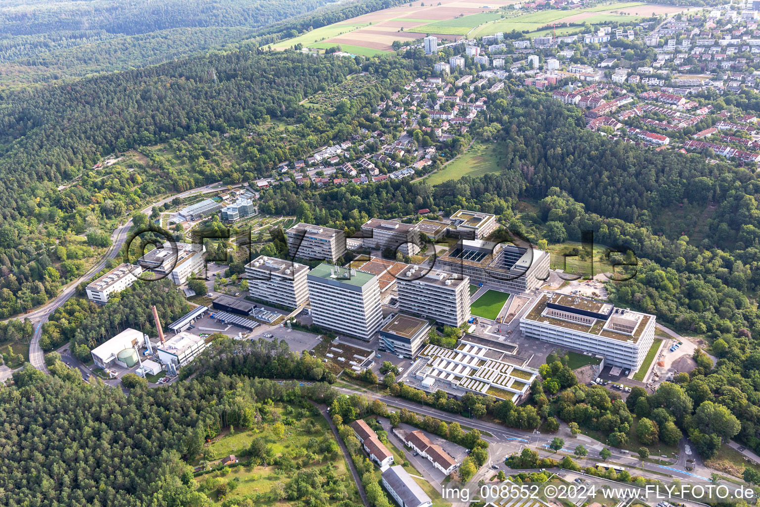 Photographie aérienne de Université Tübingen à le quartier Universität in Tübingen dans le département Bade-Wurtemberg, Allemagne