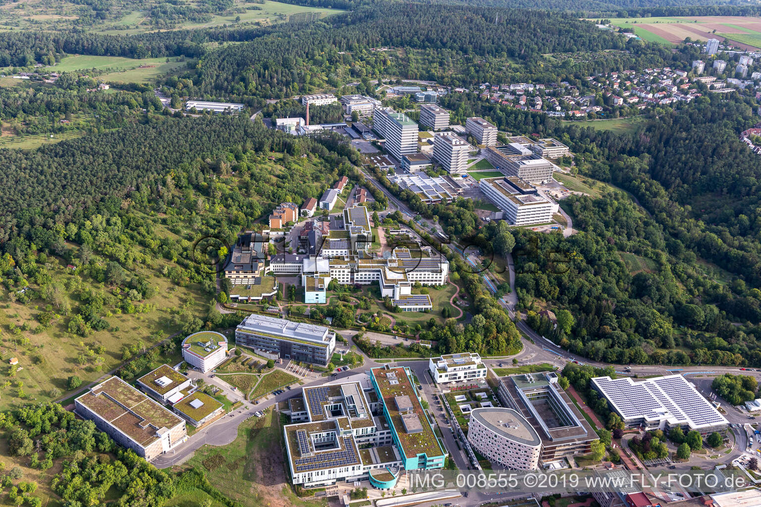 Enregistrement par drone de Clinique BG, Université et Hôpital Universitaire Tübingen à Tübingen dans le département Bade-Wurtemberg, Allemagne