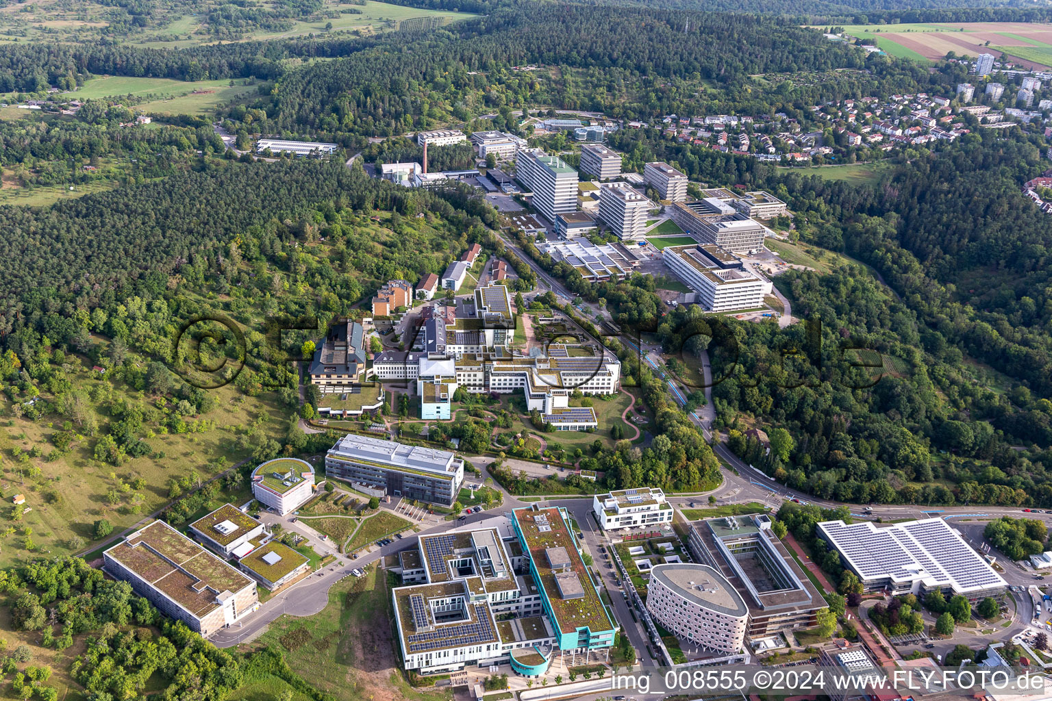 Enregistrement par drone de Clinique BG, Université et Hôpital Universitaire Tübingen à Tübingen dans le département Bade-Wurtemberg, Allemagne