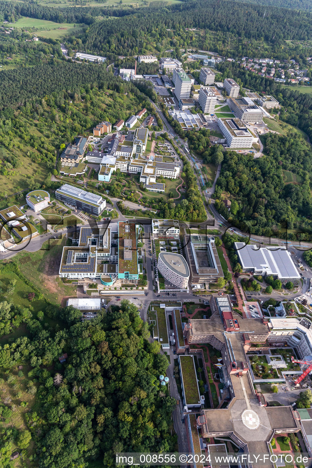 Image drone de Clinique BG, Université et Hôpital Universitaire Tübingen à Tübingen dans le département Bade-Wurtemberg, Allemagne