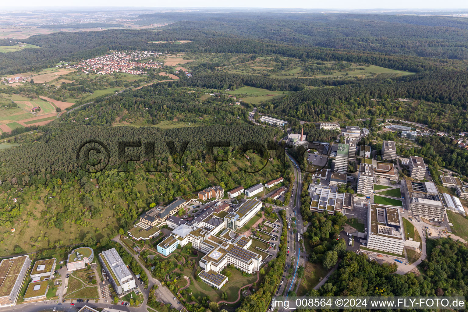 Clinique d'accidents BG Tübingen à le quartier Universität in Tübingen dans le département Bade-Wurtemberg, Allemagne vue du ciel