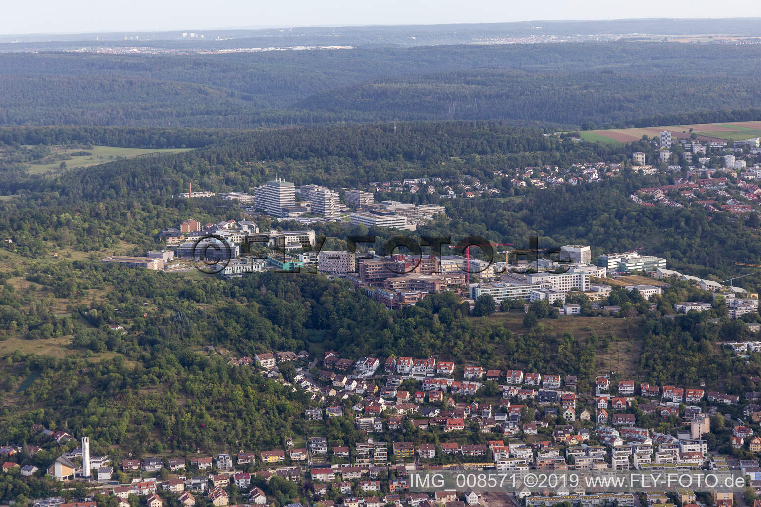 Vue aérienne de CureVac. Immatics, Institut Max Planck de biologie du développement à Tübingen dans le département Bade-Wurtemberg, Allemagne