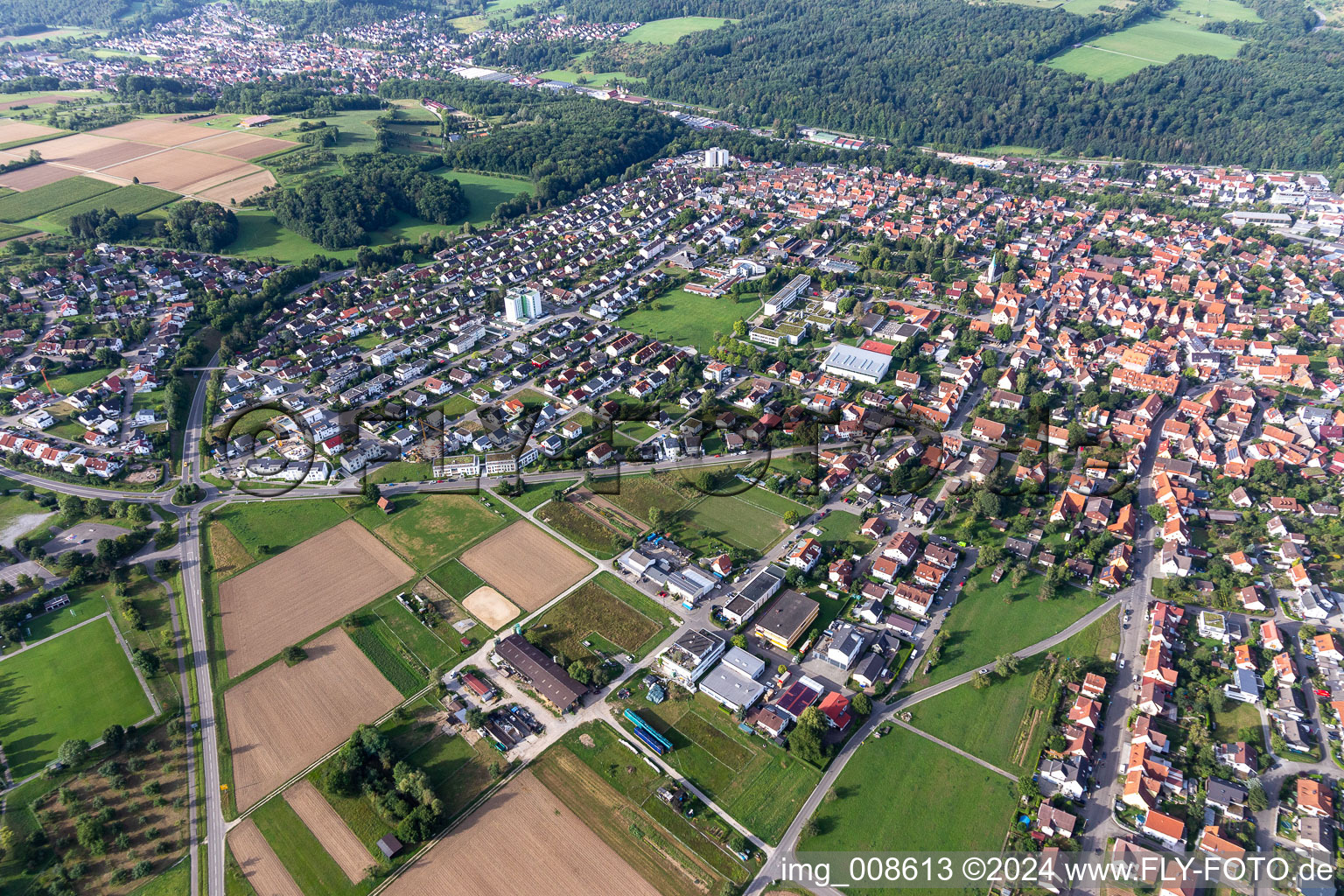 Photographie aérienne de Kirchentellinsfurt dans le département Bade-Wurtemberg, Allemagne