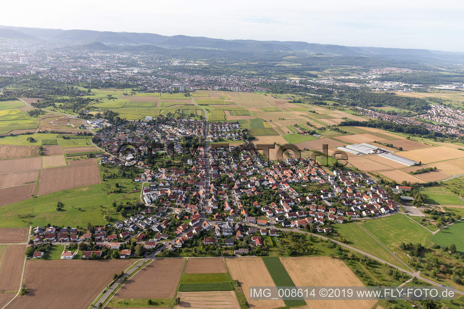 Vue aérienne de Degerschlacht dans le département Bade-Wurtemberg, Allemagne