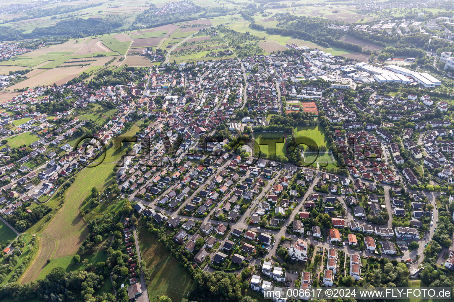 Vue aérienne de Quartier Rommelsbach in Reutlingen dans le département Bade-Wurtemberg, Allemagne