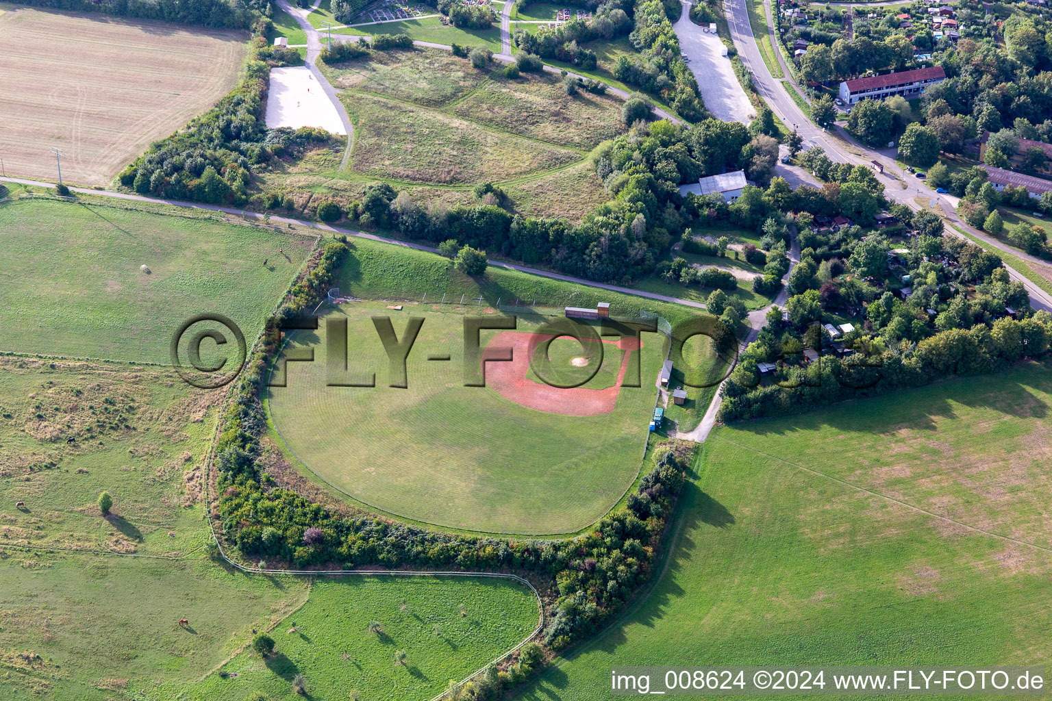 Vue aérienne de Base-ball à Reutlingen dans le département Bade-Wurtemberg, Allemagne