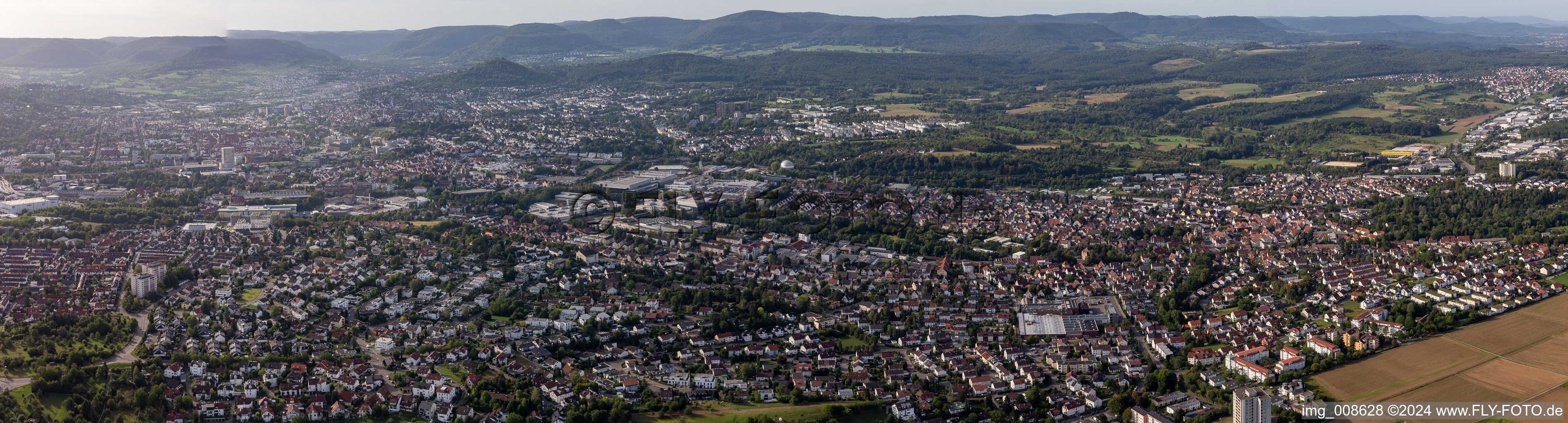 Vue aérienne de Panorama du Jura souabe à Reutlingen dans le département Bade-Wurtemberg, Allemagne