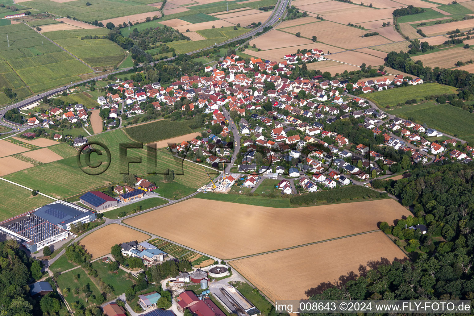 Vue aérienne de Quartier Jettenburg in Kusterdingen dans le département Bade-Wurtemberg, Allemagne