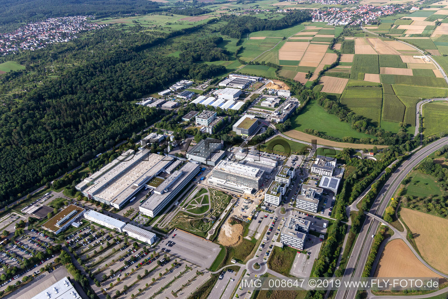 Photographie aérienne de Bosch AG à Kusterdingen dans le département Bade-Wurtemberg, Allemagne