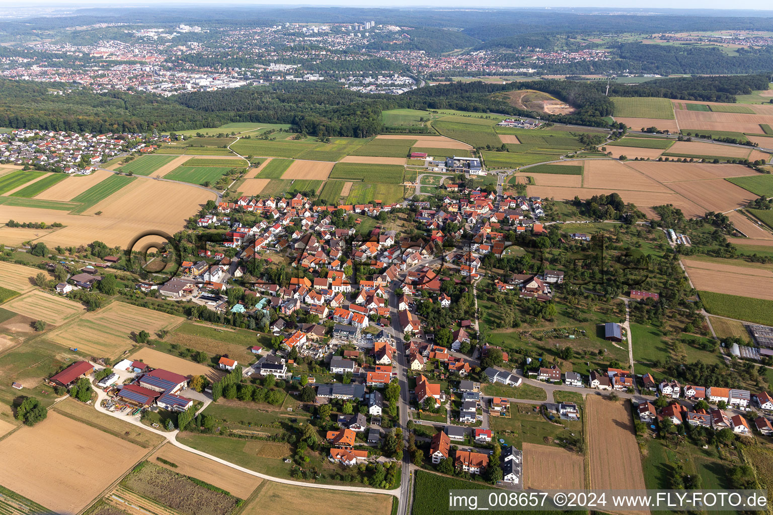 Vue aérienne de Quartier Wankheim in Kusterdingen dans le département Bade-Wurtemberg, Allemagne