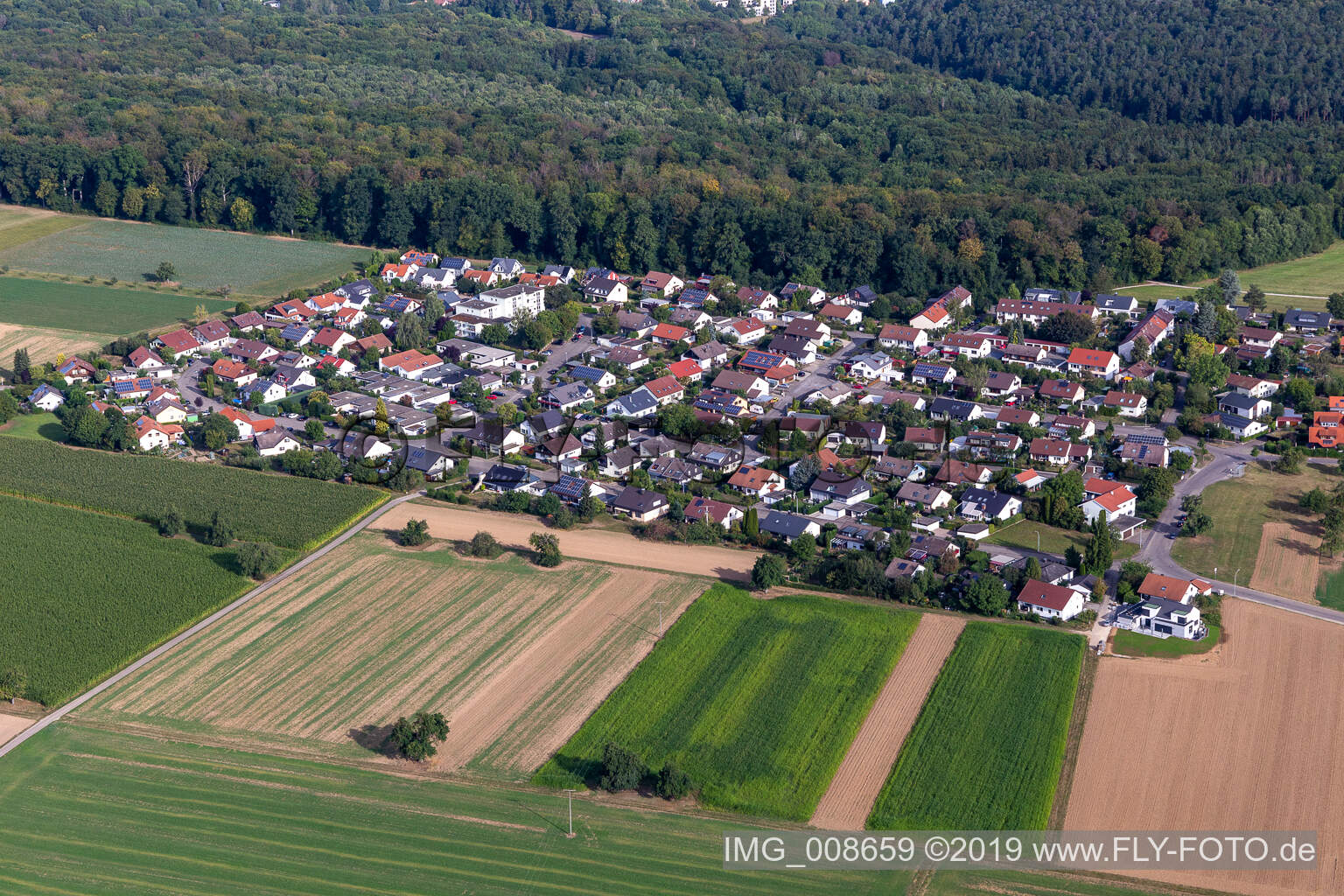 Vue aérienne de Wankheim dans le département Bade-Wurtemberg, Allemagne