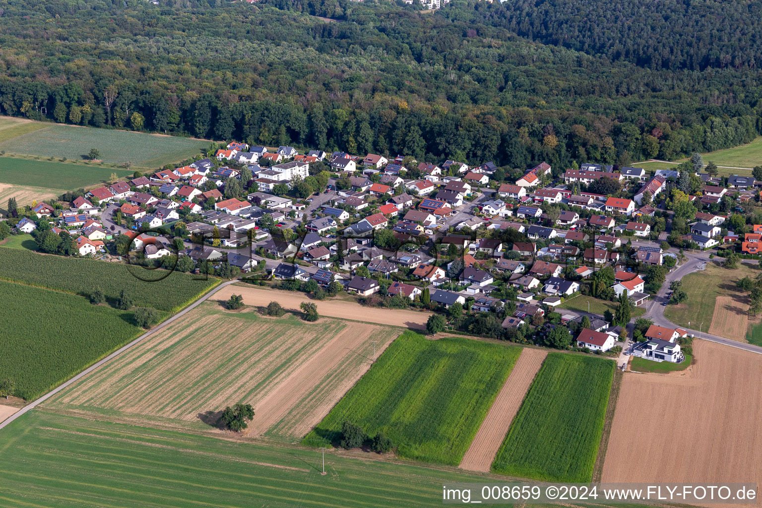 Vue aérienne de Wankheim dans le département Bade-Wurtemberg, Allemagne