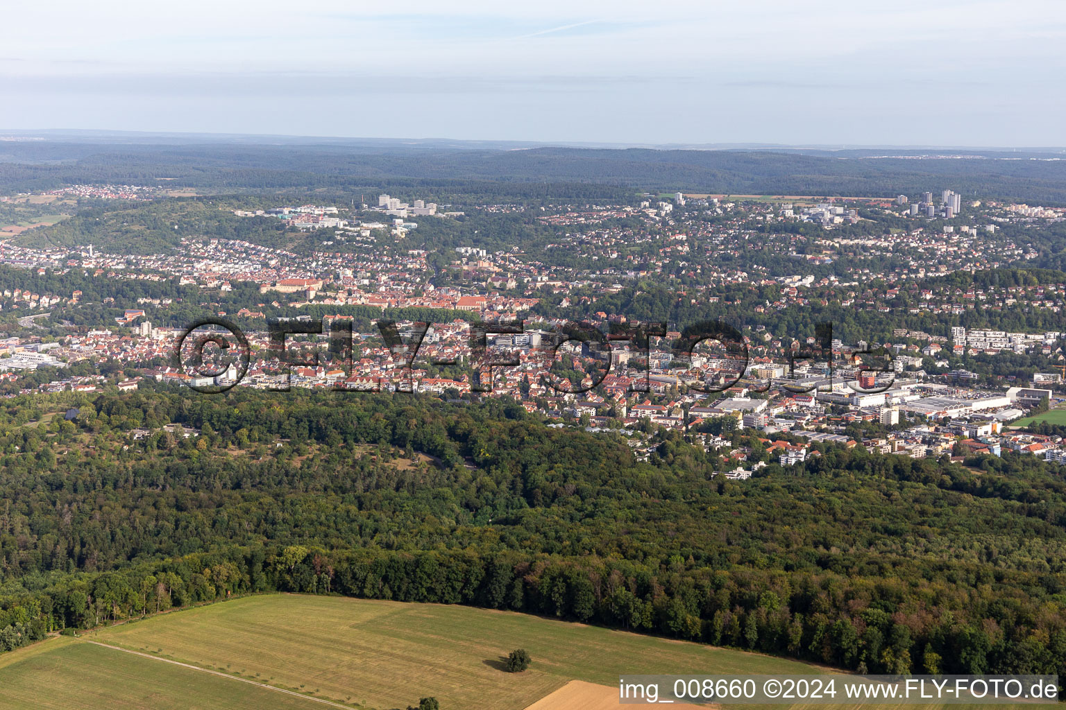 Vue aérienne de BG Klinik, université et hôpital universitaire de Tübingen à le quartier Mähringen in Kusterdingen dans le département Bade-Wurtemberg, Allemagne