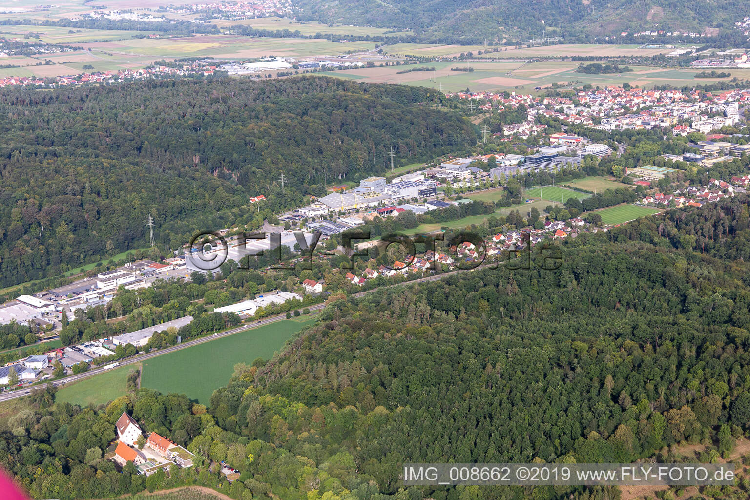 Vue aérienne de Cité-jardin à Kusterdingen dans le département Bade-Wurtemberg, Allemagne