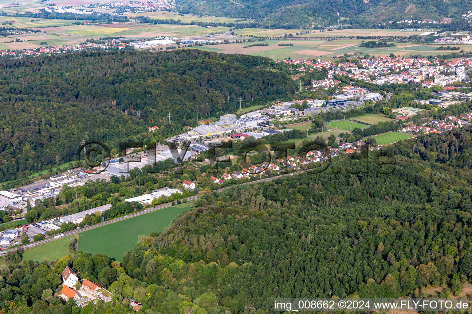 Vue aérienne de Cité-jardin à Kusterdingen dans le département Bade-Wurtemberg, Allemagne