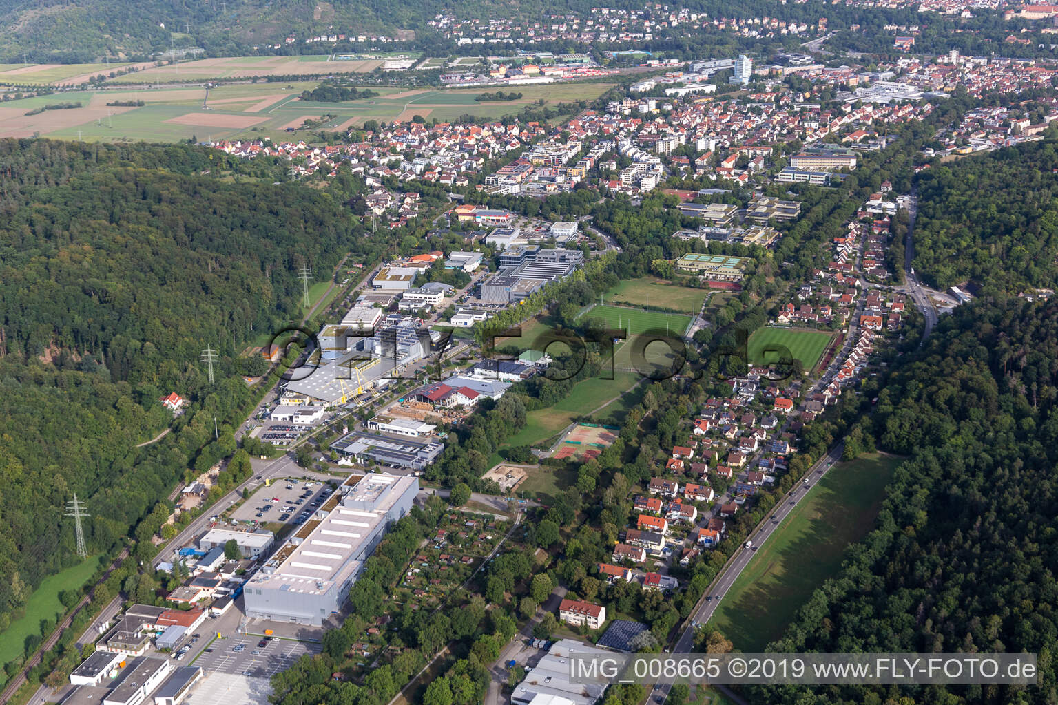 Photographie aérienne de Quartier Gartenstadt in Tübingen dans le département Bade-Wurtemberg, Allemagne