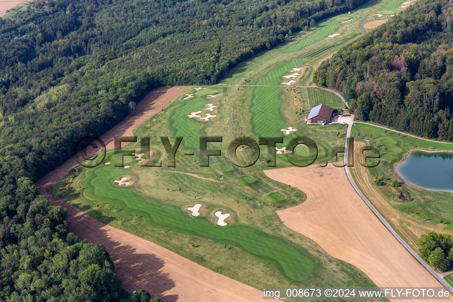 Photographie aérienne de Club de golf du château de Kressbach à le quartier Kreßbach in Tübingen dans le département Bade-Wurtemberg, Allemagne