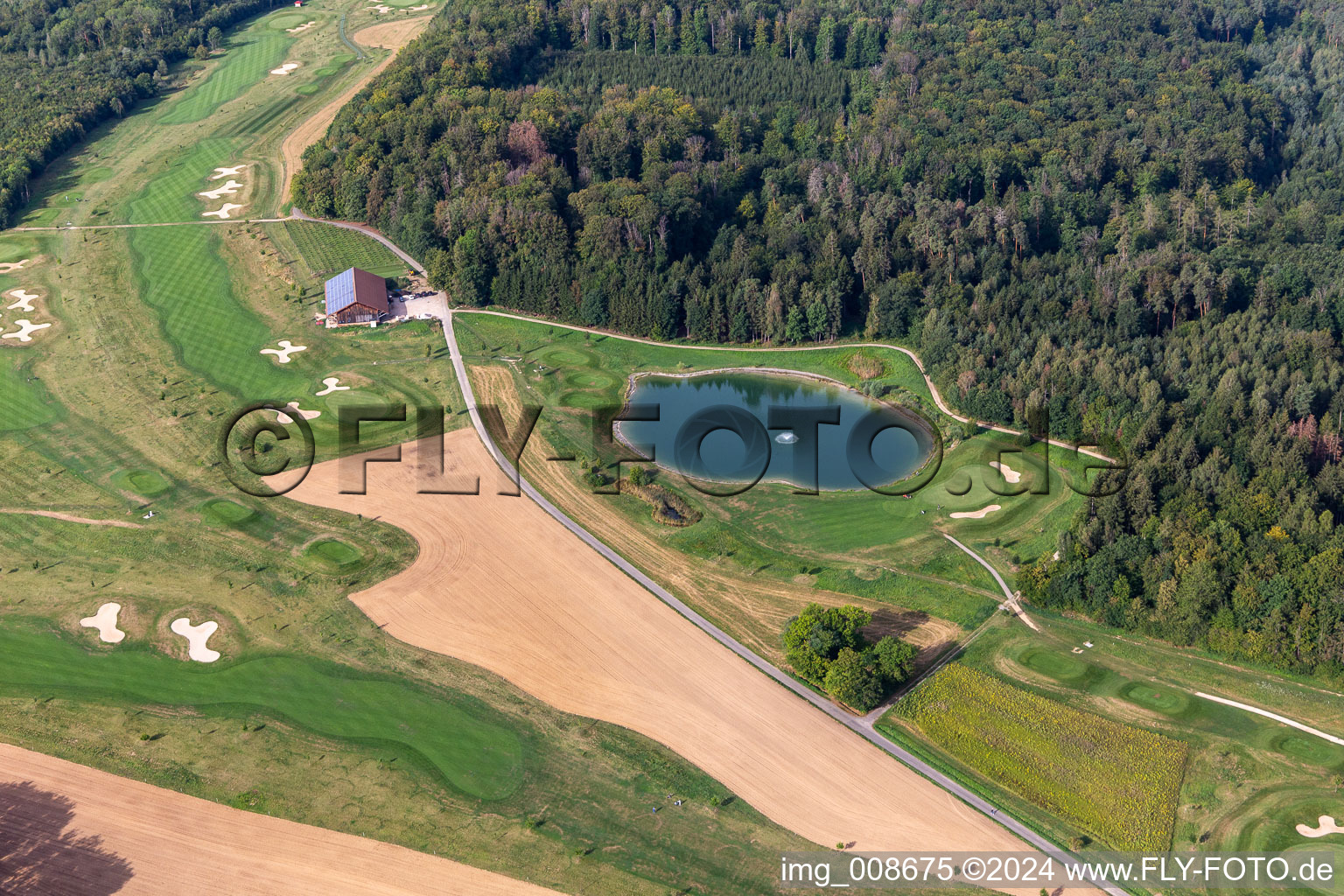 Club de golf du château de Kressbach à le quartier Kreßbach in Tübingen dans le département Bade-Wurtemberg, Allemagne d'en haut