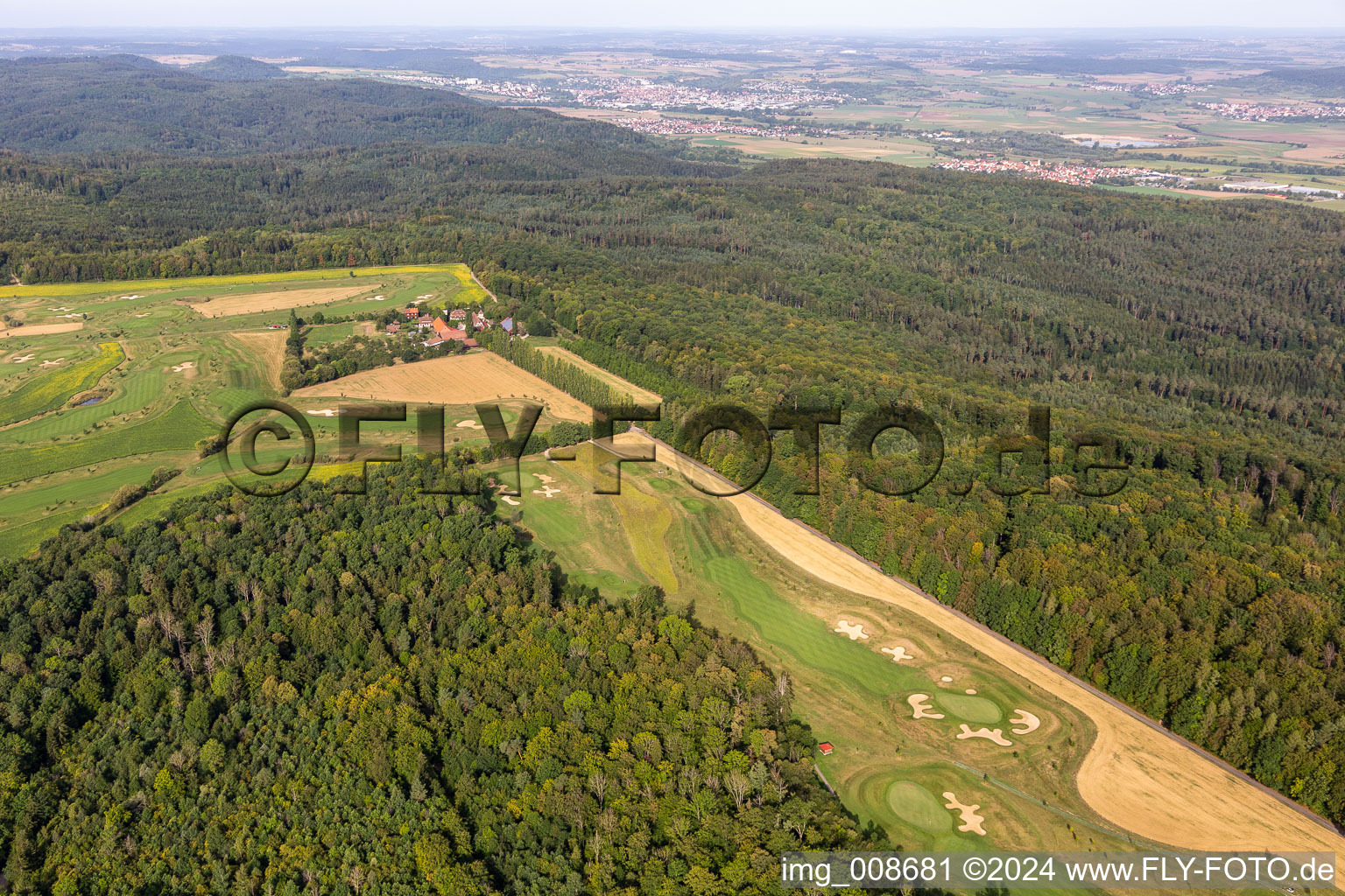 Club de golf du château de Kressbach à le quartier Kreßbach in Tübingen dans le département Bade-Wurtemberg, Allemagne vue d'en haut