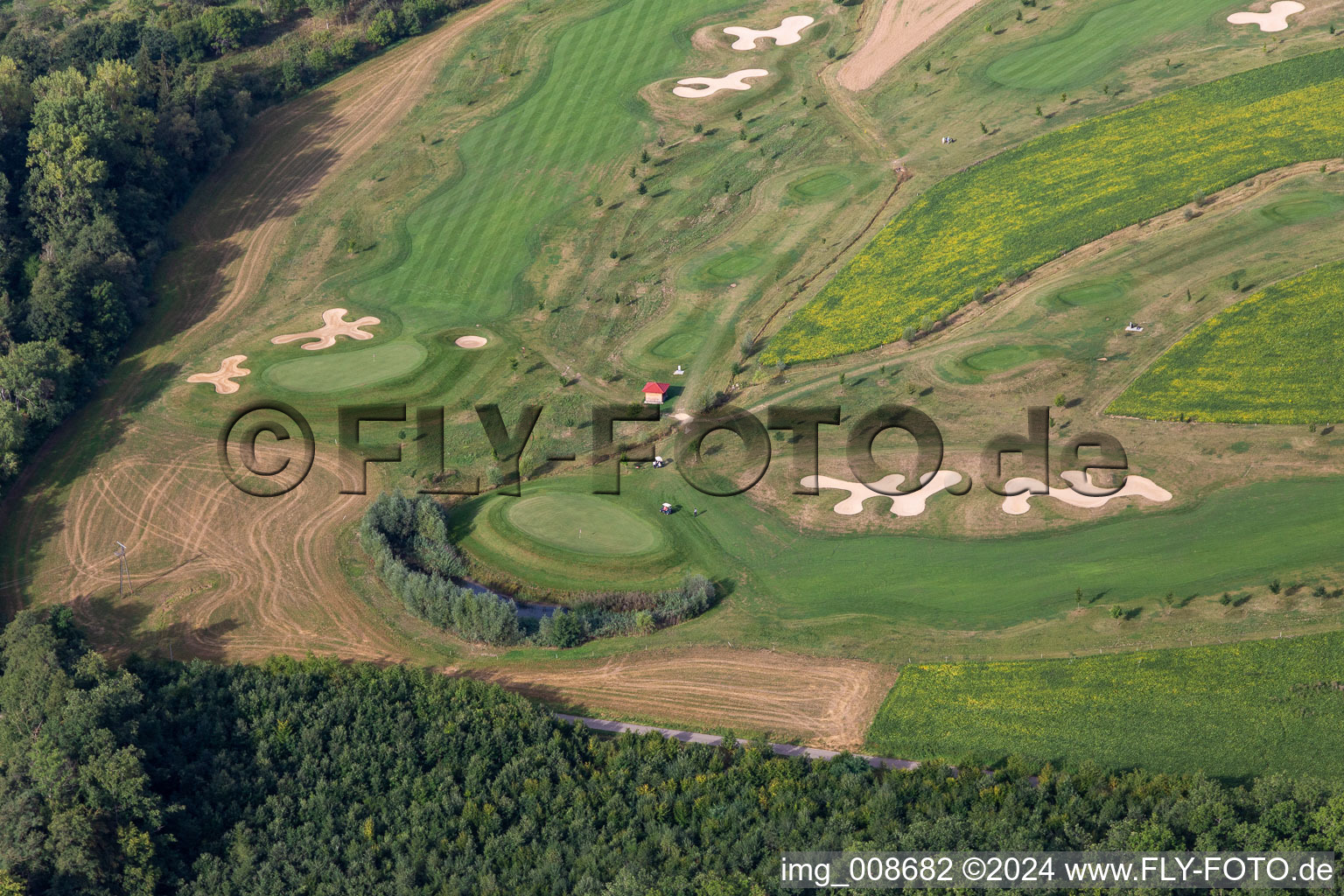 Club de golf du château de Kressbach à le quartier Kreßbach in Tübingen dans le département Bade-Wurtemberg, Allemagne depuis l'avion